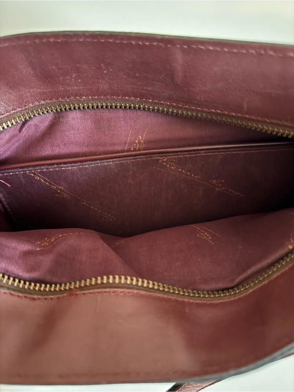 Etienne Aigner Burgundy Leather Shoulder Bag